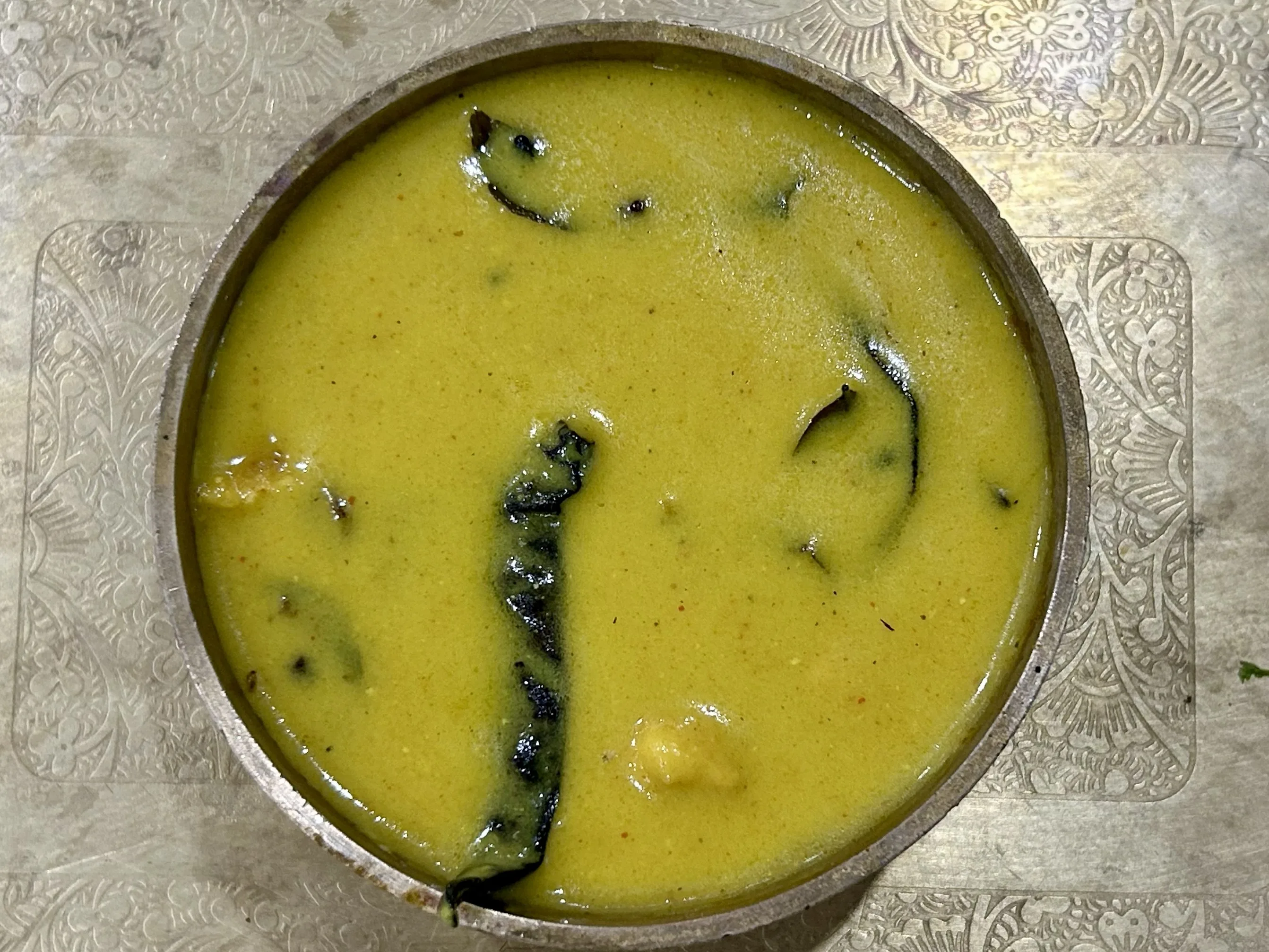 Traditional Rajasthani Kadhi with pakodas