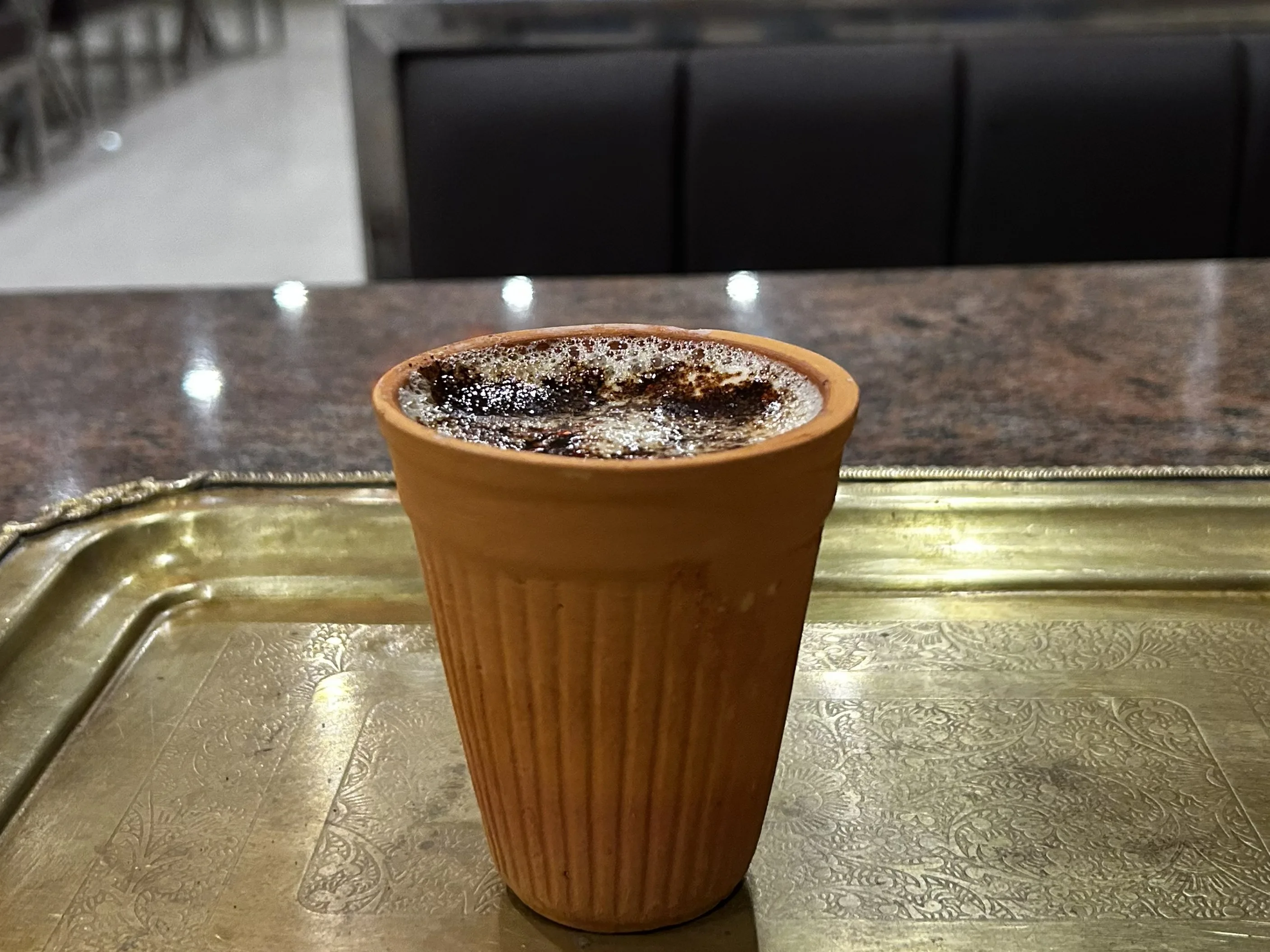 Frothy hot Kulhad Coffee