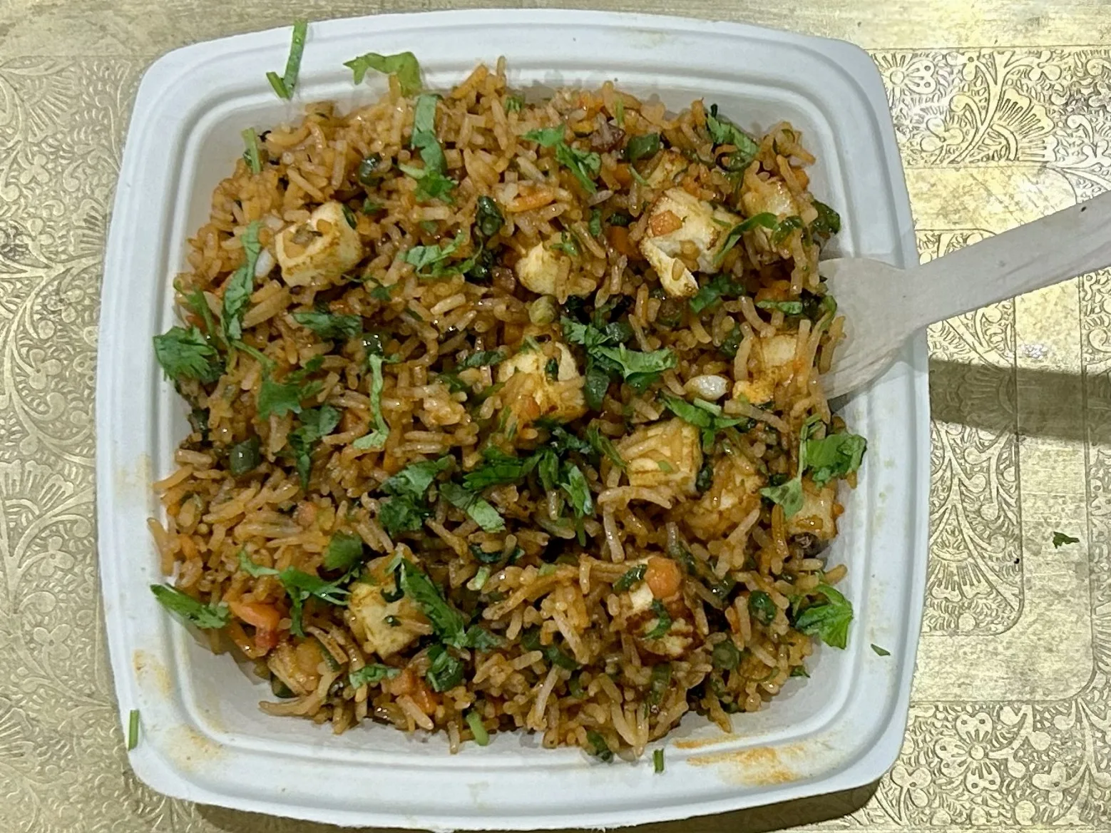 Paneer Fried Rice with fresh vegetables